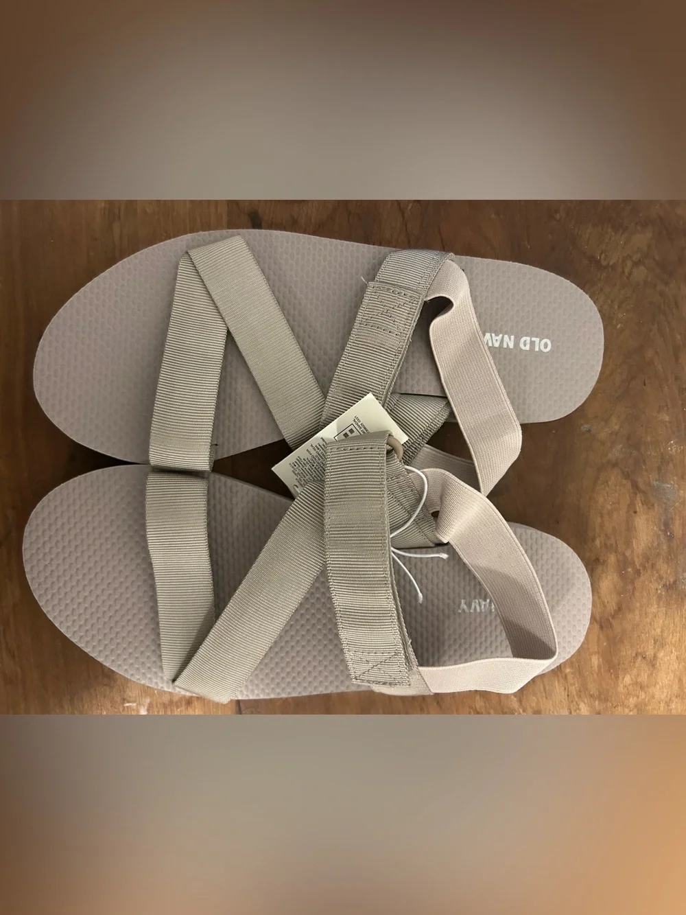 Old Navy Neutral Beige Strap Sandals